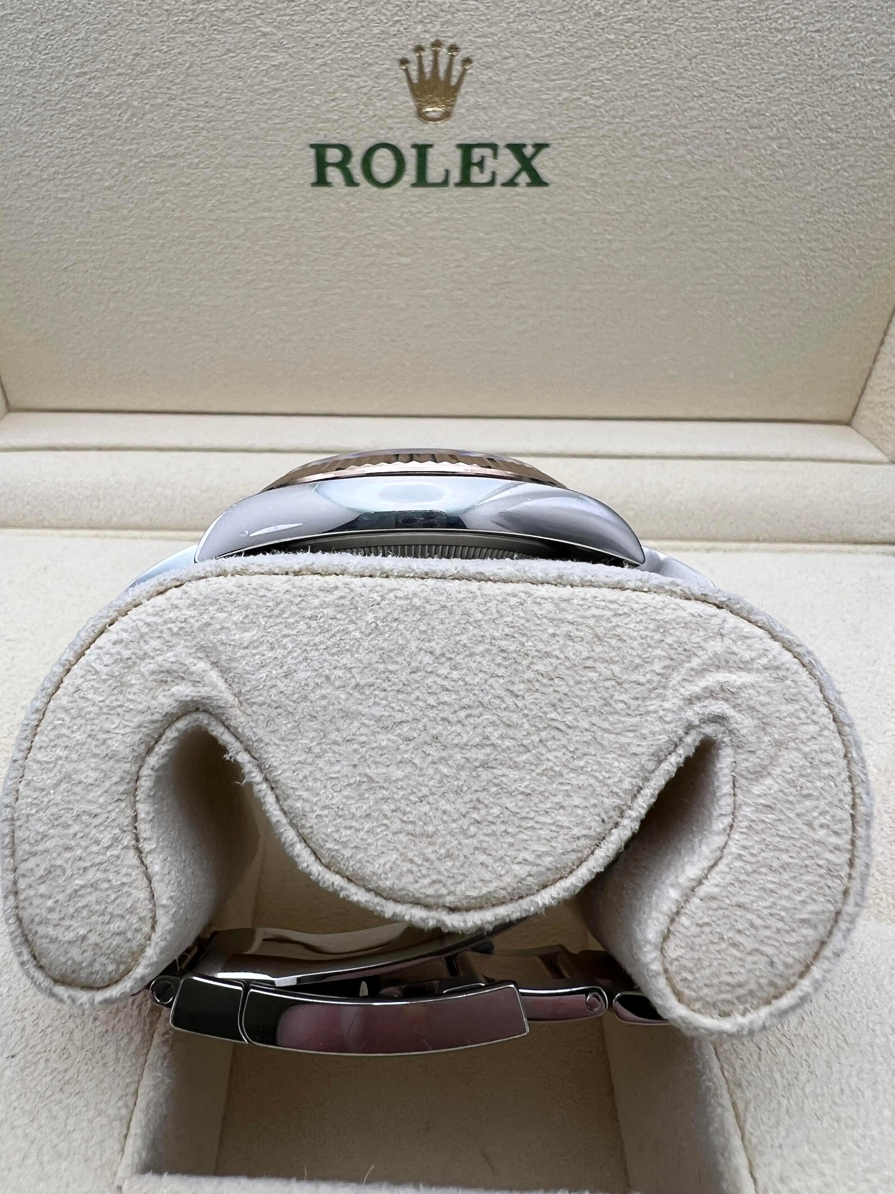 Rolex Montre Datejust 36 126231 rose 18 carats VI IX 6+9 diamants cadran Oyster Box Papers en vente 3
