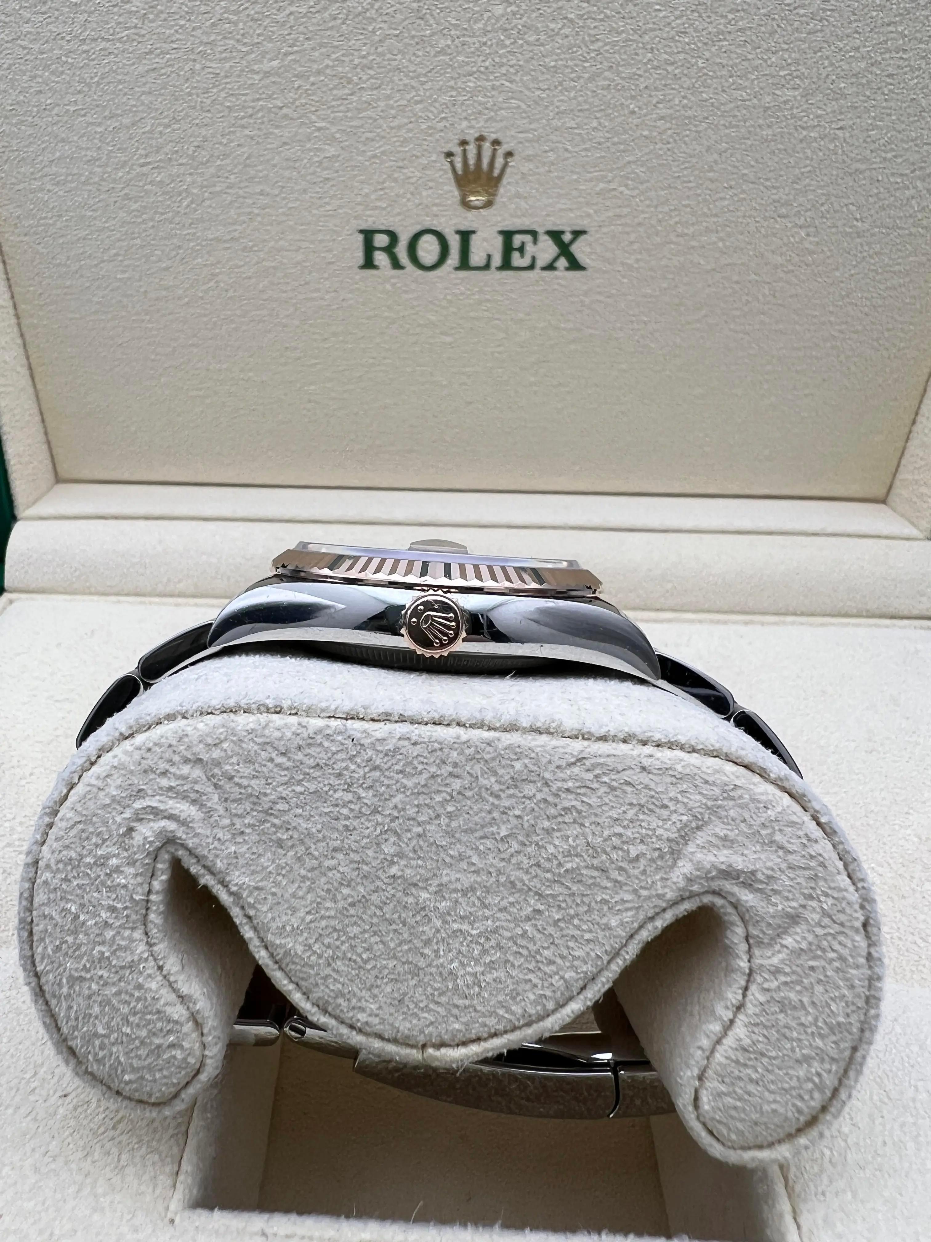 Rolex Montre Datejust 36 126231 rose 18 carats VI IX 6+9 diamants cadran Oyster Box Papers en vente 4
