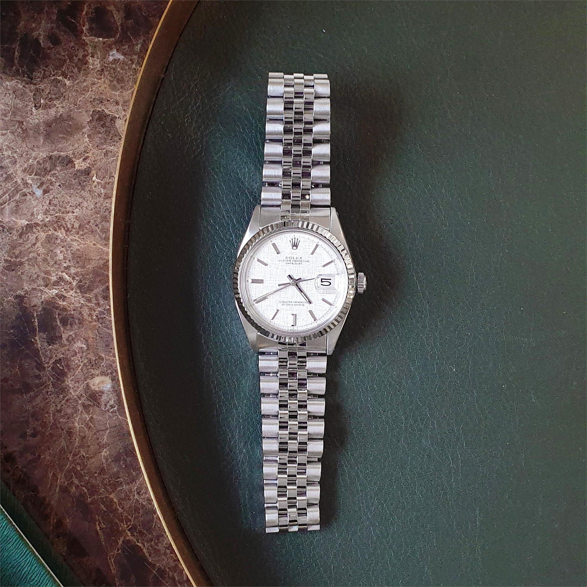 Rolex Datejust 36 1601 Men's Stainless Steel Linen Dial Watch 1