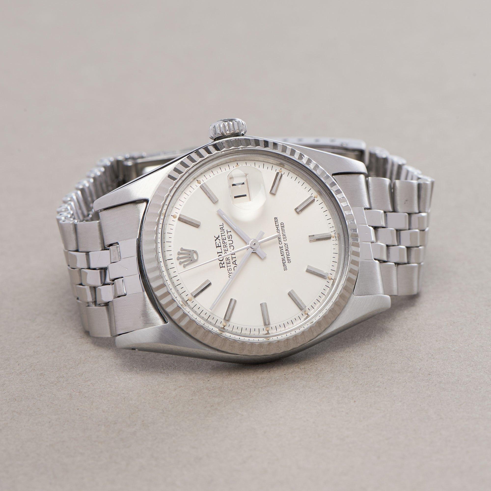 Men's Rolex Datejust 36 1601 Men White Gold & Stainless Steel 18K Watch