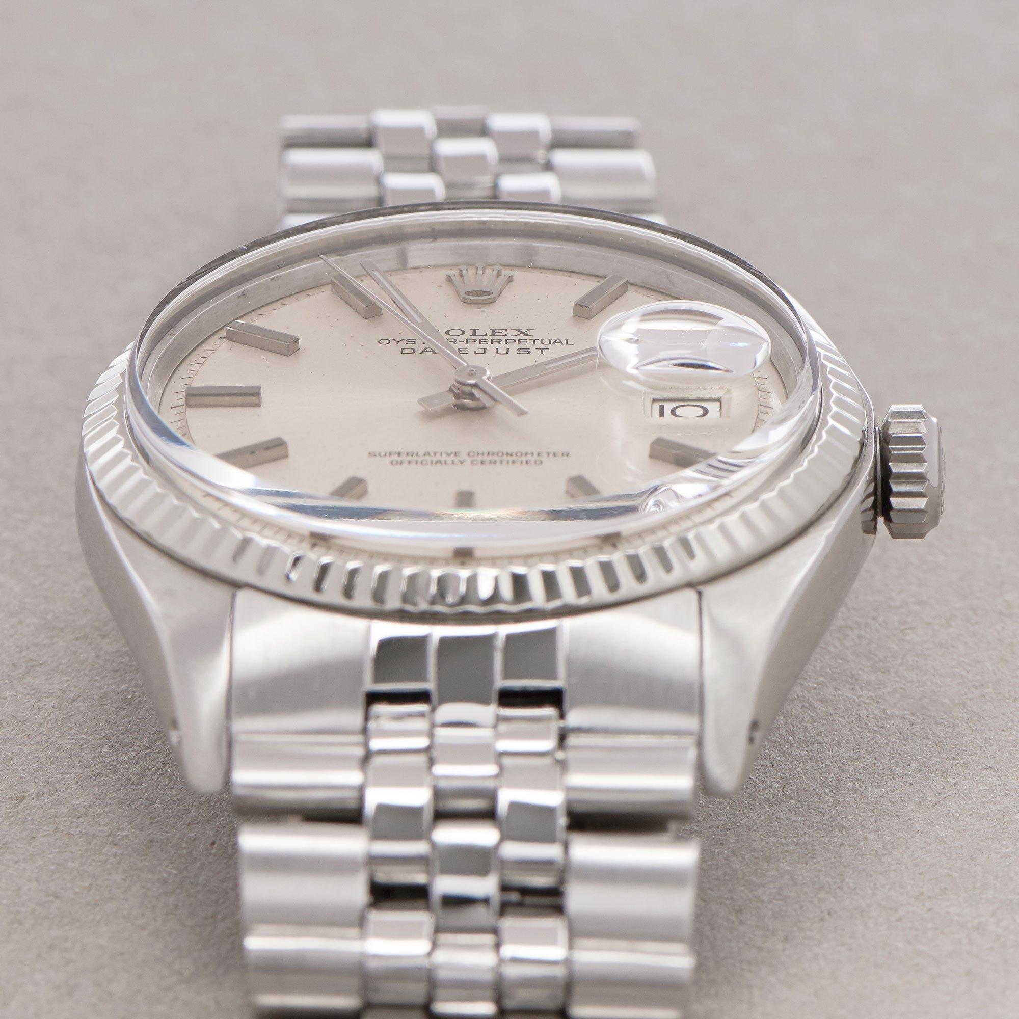 Rolex Datejust 36 1601 Men White Gold & Stainless Steel 18K Watch 4