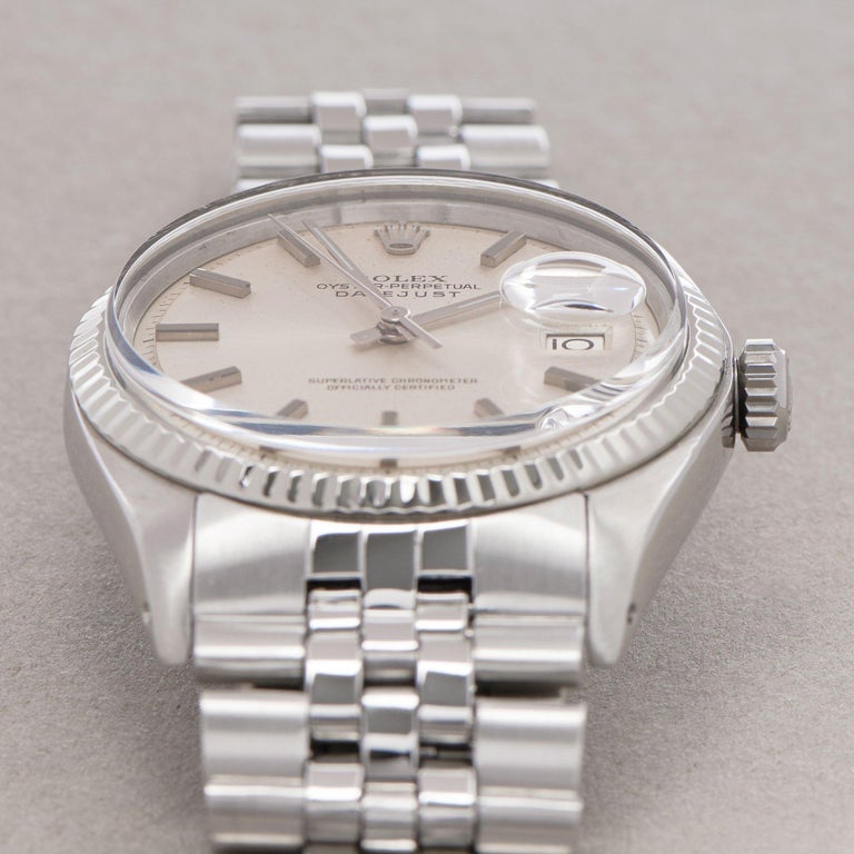 Rolex Datejust 36 1601 Men White Gold & Stainless Steel 18K Watch For Sale 4