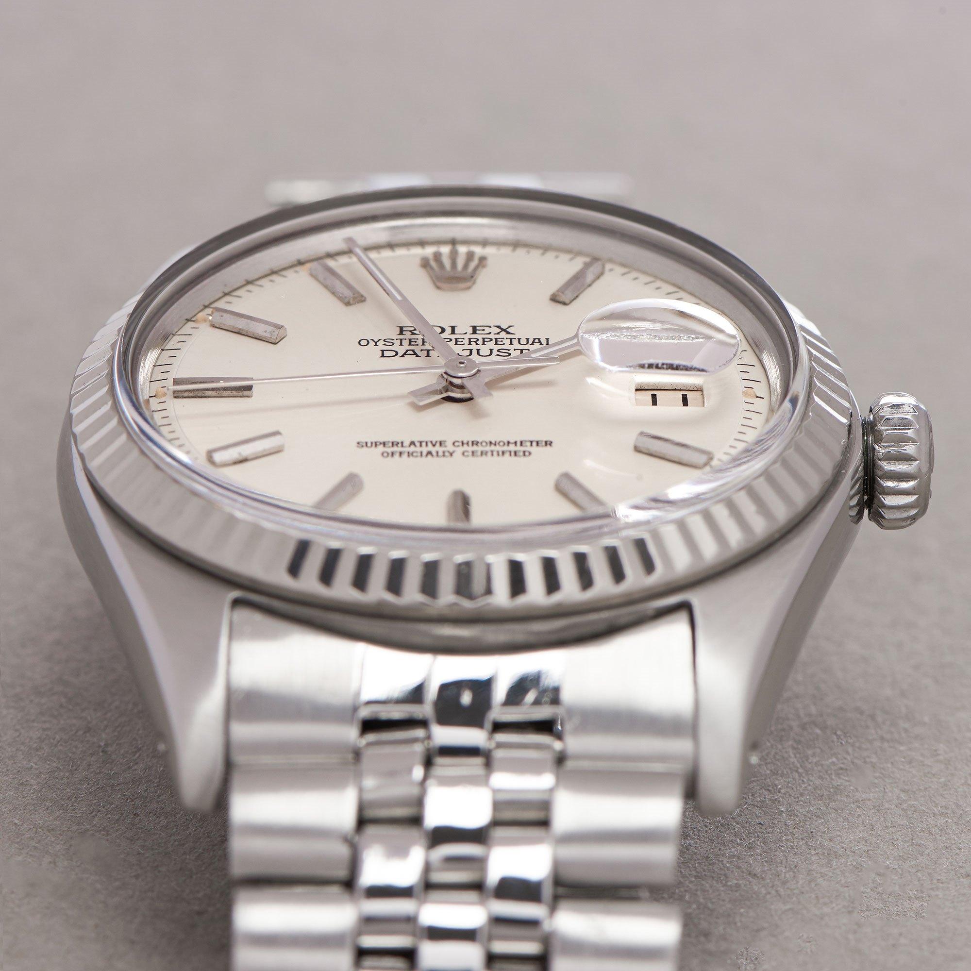 Rolex Datejust 36 1601 Men White Gold & Stainless Steel 18K Watch 3
