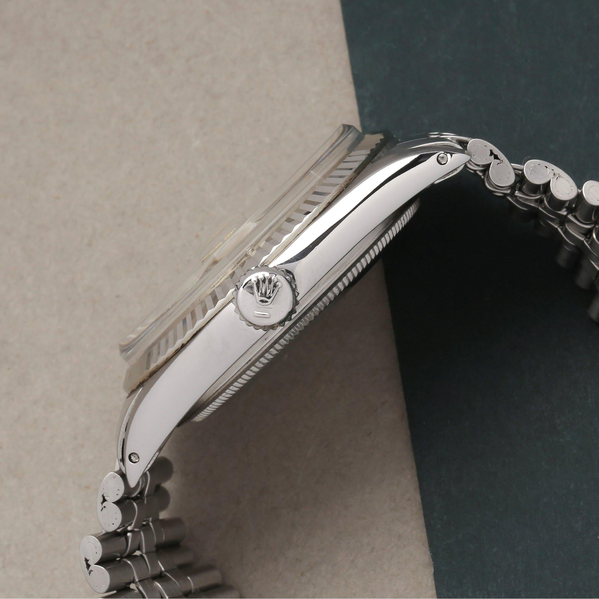 Women's or Men's Rolex Datejust 36 1601 Men's White Gold & Stainless Steel Watch