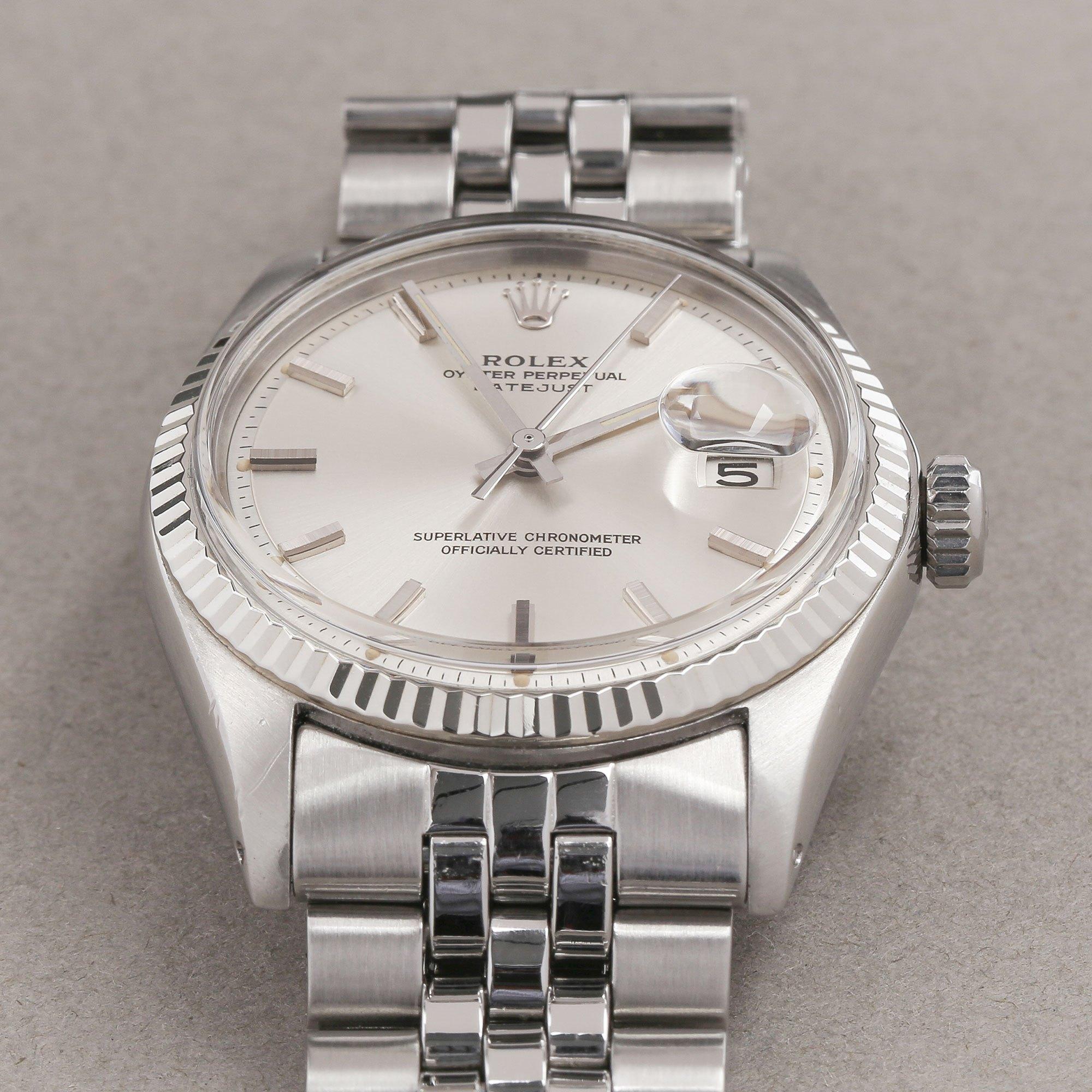 Rolex Datejust 36 1601 Men's White Gold & Stainless Steel Watch 4