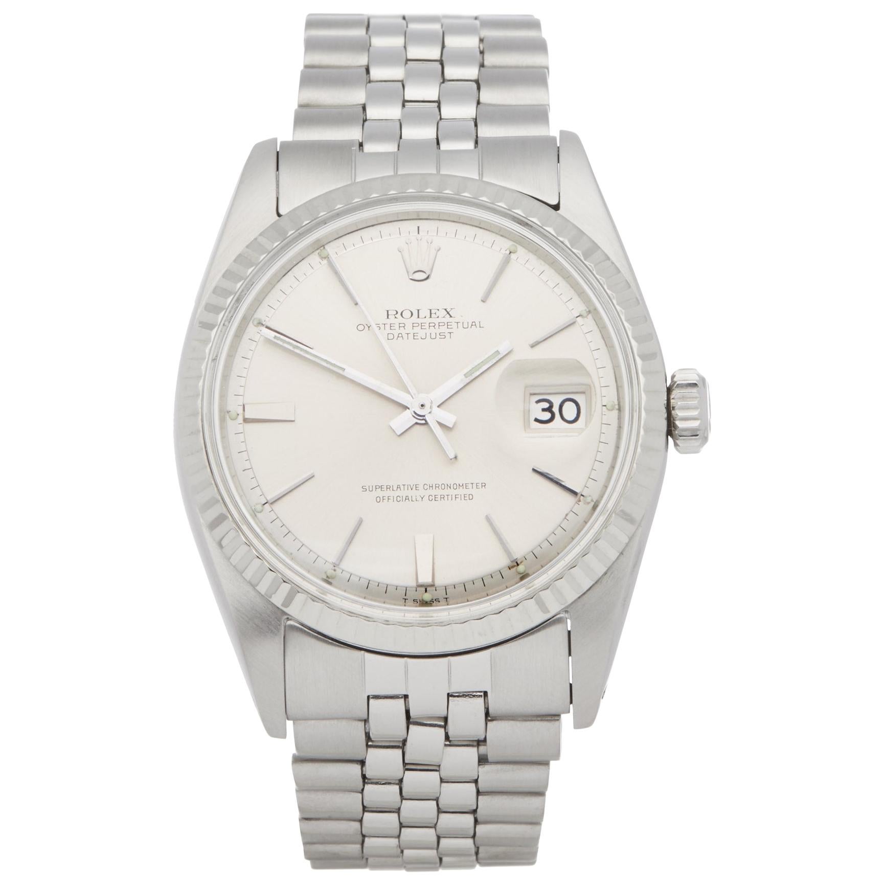 Rolex Datejust 36 1601 Men's Stainless Steel Step Dial Watch