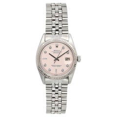 Rolex Datejust 36 1601 - Stunning Pink Dial & Zircons, Elegant Timeless Watch