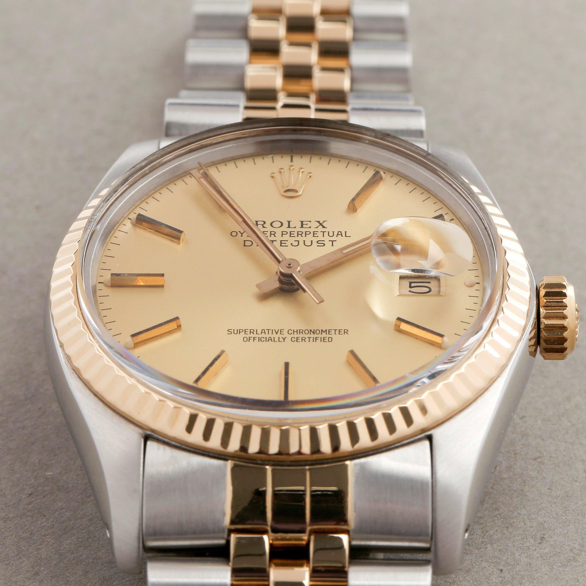 Rolex Datejust 36 16013 Unisex Yellow Gold & Stainless Steel Watch 3