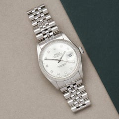 Rolex Datejust 36 16014 Men's Stainless Steel Diamond Watch