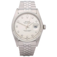 Rolex Datejust 36 16014 Men's Stainless Steel Diamond Watch