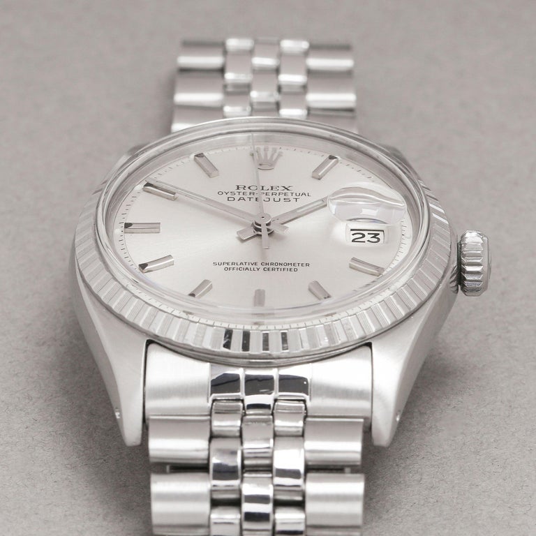 Rolex Datejust 36 1603 Men's White Gold & Stainless Steel 0 Watch For Sale 4