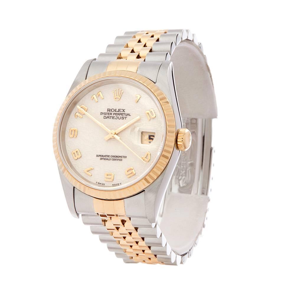 Ref: W5147
Manufacturer: Rolex
Model: Datejust
Model Ref: 16233
Age: 
Gender: Mens
Complete With: Xupes Presentation Box
Dial: White Arabic
Glass: Sapphire Crystal
Movement: Automatic
Water Resistance: To Manufacturers Specifications
Case: Stainless