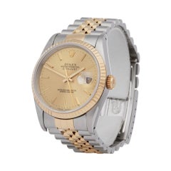 Rolex Datejust 36 16233 Unisex Stainless Steel and Yellow Gold Watch