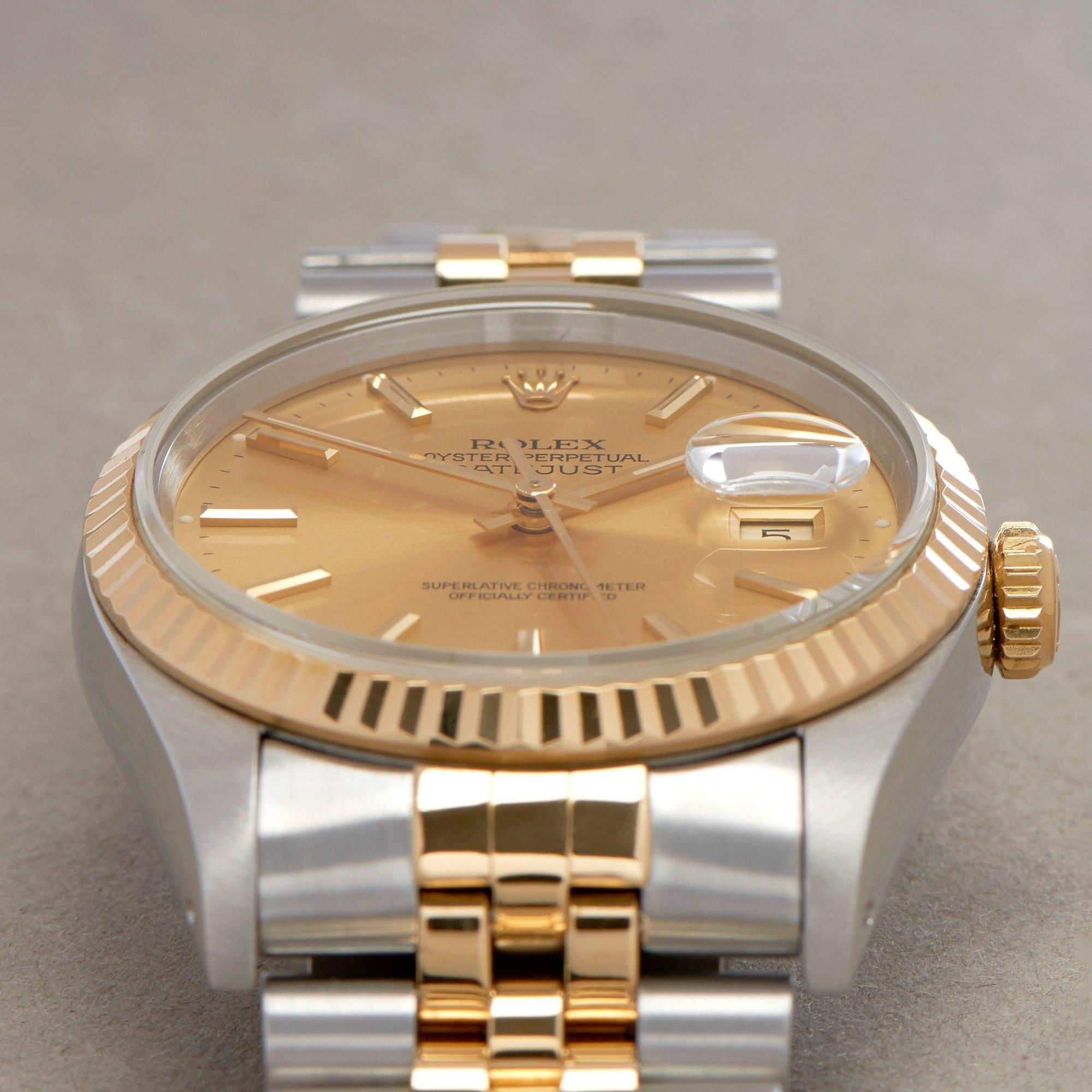 Rolex Datejust 36 16233 Unisex Yellow Gold & Stainless Steel 18K Watch 2