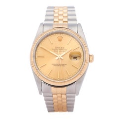 Vintage Rolex Datejust 36 16233 Unisex Yellow Gold & Stainless Steel 18K Watch
