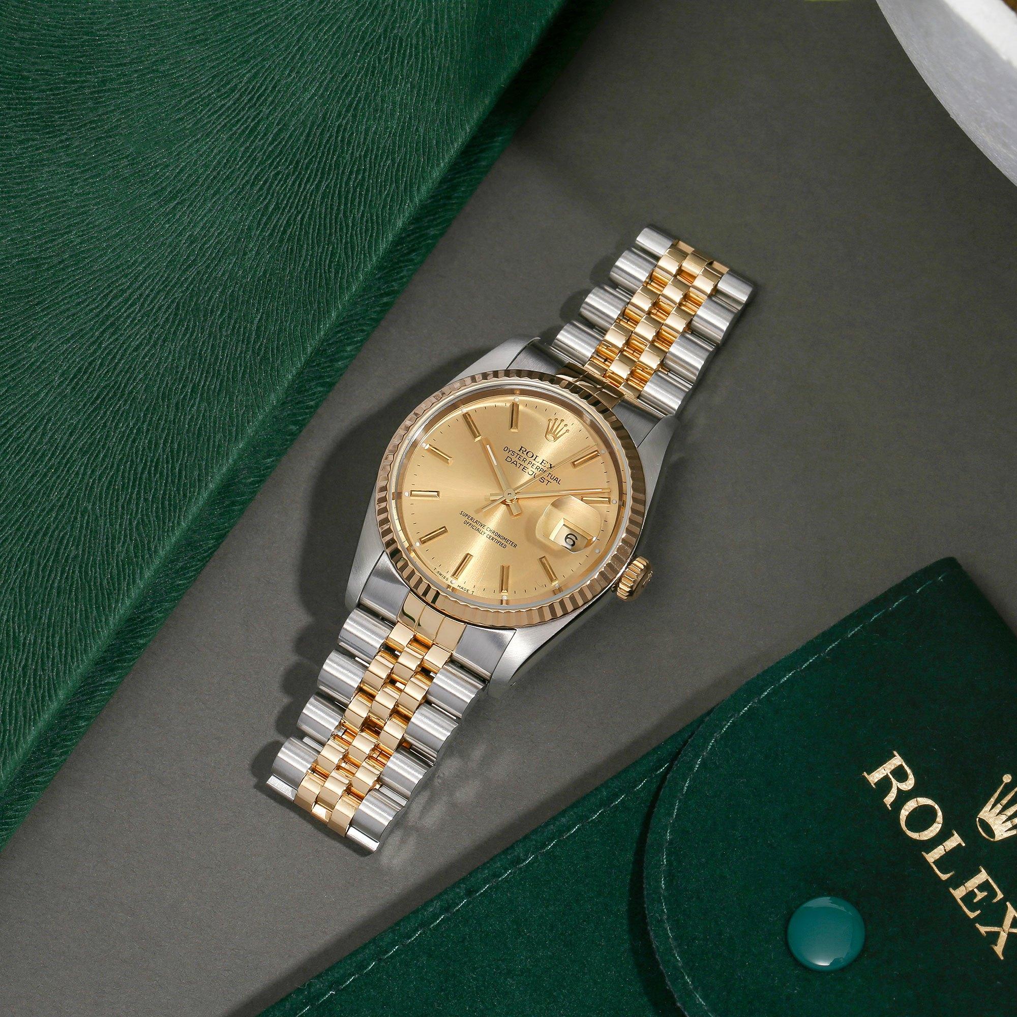 Rolex Datejust 36 16233 Unisex Yellow Gold & Stainless Steel Watch 7
