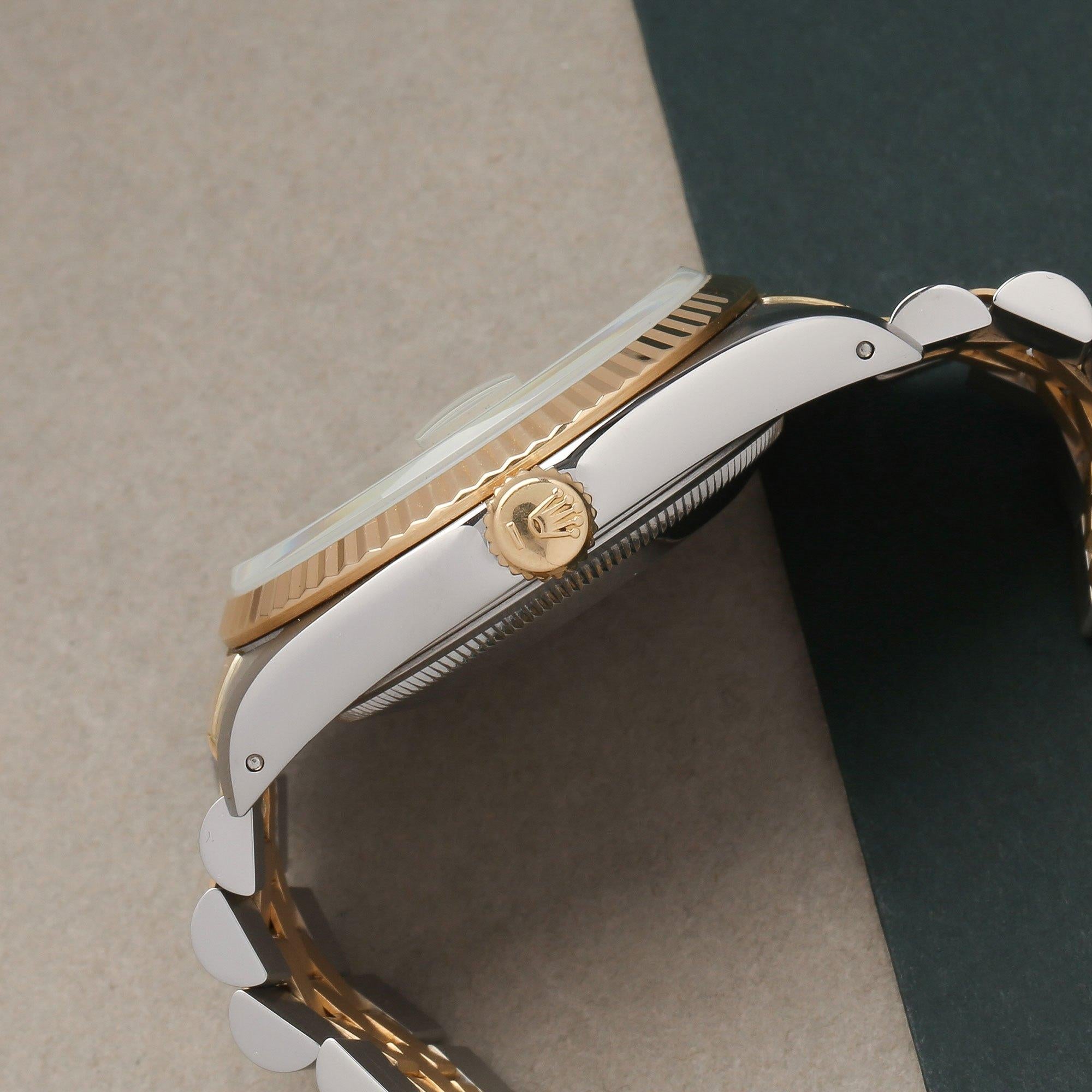 Rolex Datejust 36 16233 Unisex Yellow Gold & Stainless Steel Watch In Excellent Condition In Bishops Stortford, Hertfordshire