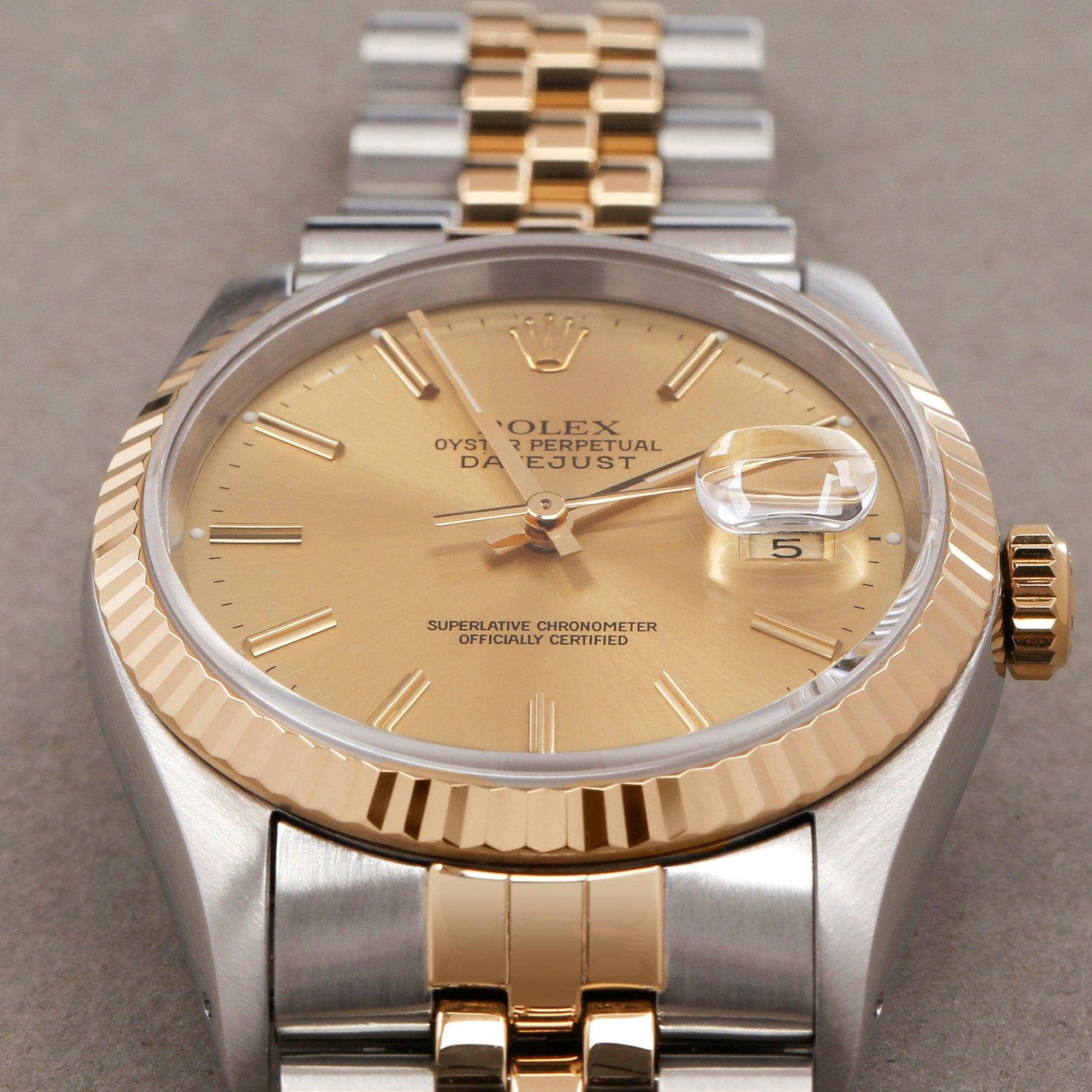 Rolex Datejust 36 16233 Unisex Yellow Gold & Stainless Steel Watch 3