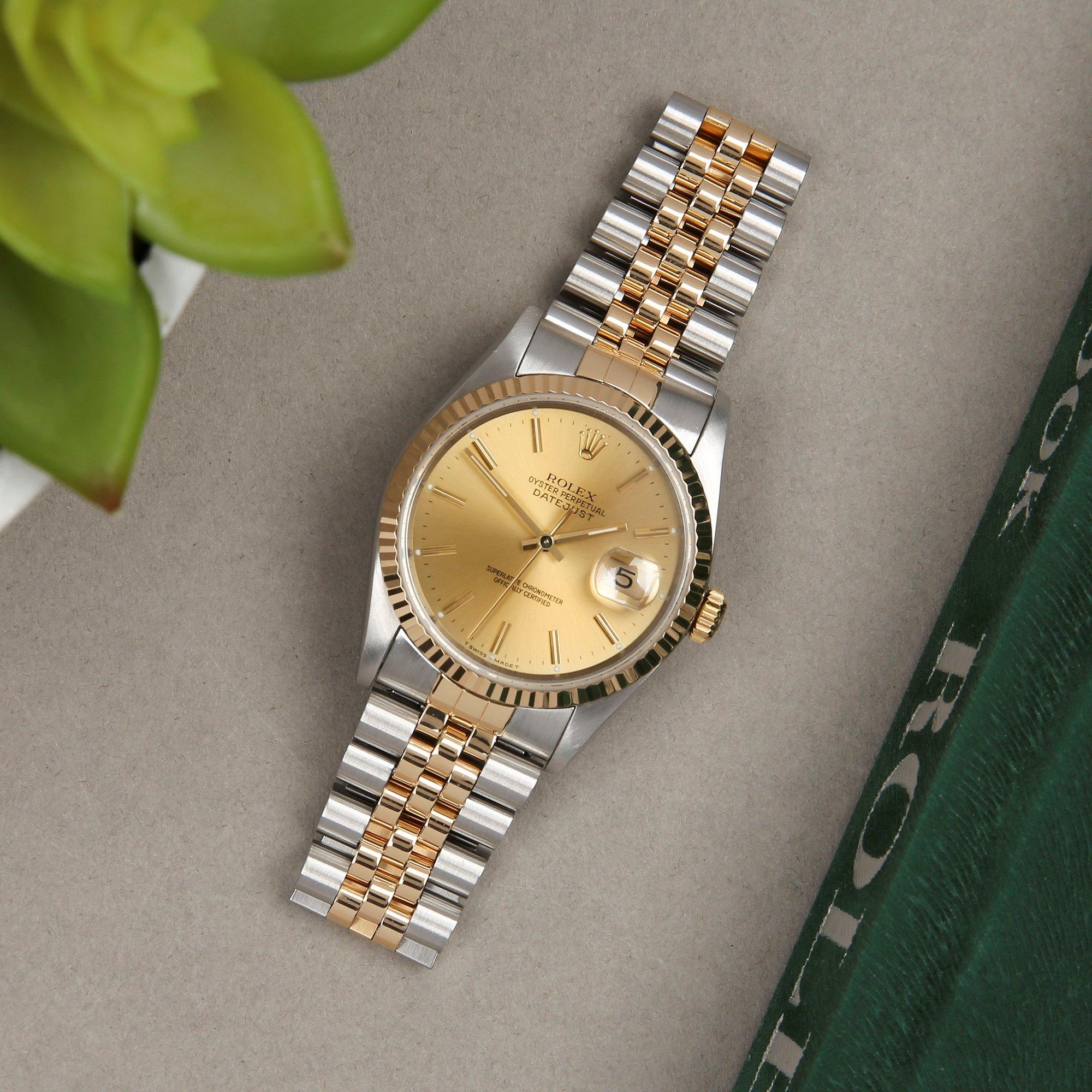 Rolex Datejust 36 16233 Unisex Yellow Gold & Stainless Steel Watch 6
