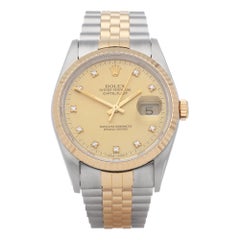 Rolex Datejust 36 16233 Unisex Yellow Gold 
Stainless Steel Watch