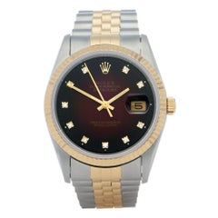 Vintage Rolex Datejust 36 16233G Unisex Yellow Gold & Stainless Steel 18K Watch