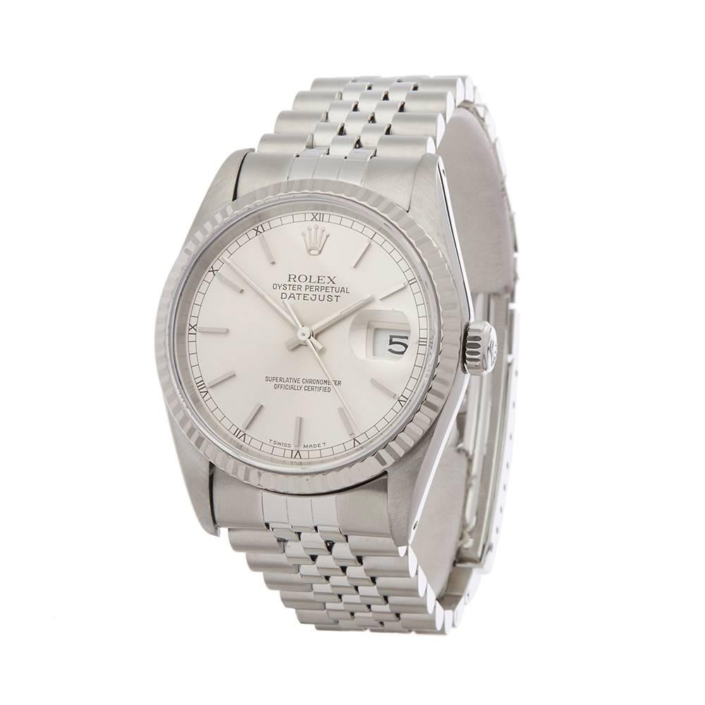 Ref: W4948
Manufacturer: Rolex
Model: Datejust
Model Ref: 16234
Age: 28th September 1992
Gender: Unisex
Complete With: Box & Guarantee
Dial: Silver Baton
Glass: Sapphire Crystal
Movement: Automatic
Water Resistance: To Manufacturers