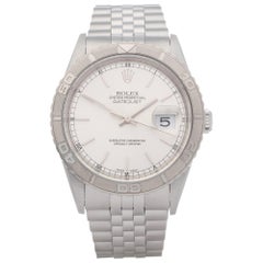 Rolex Datejust 36 16264 Men's Stainless Steel Turn o Graph Watch