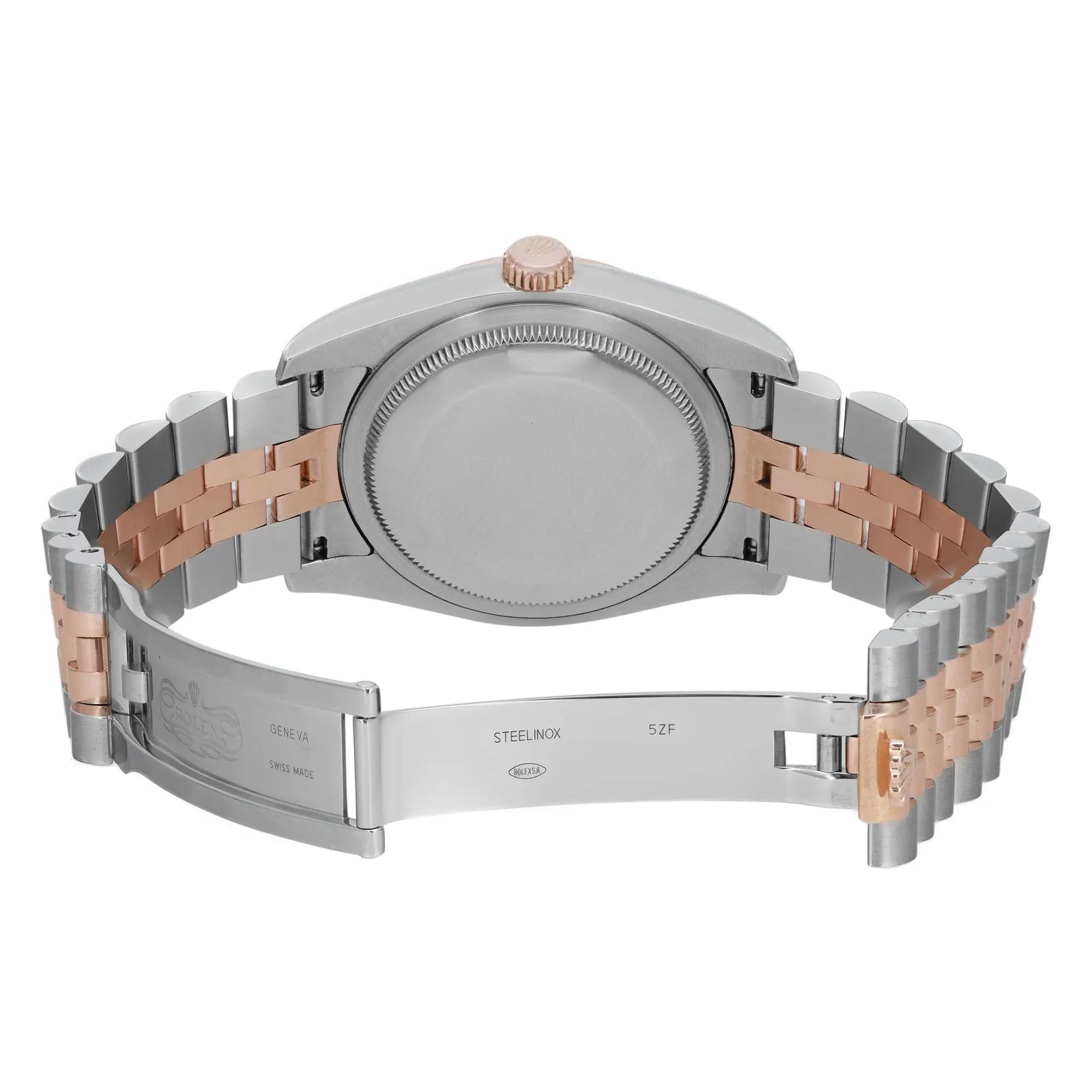 Rolex Montre Datejust 36 en or rose 18 carats, acier, diamants et cadran blanc 116231 2