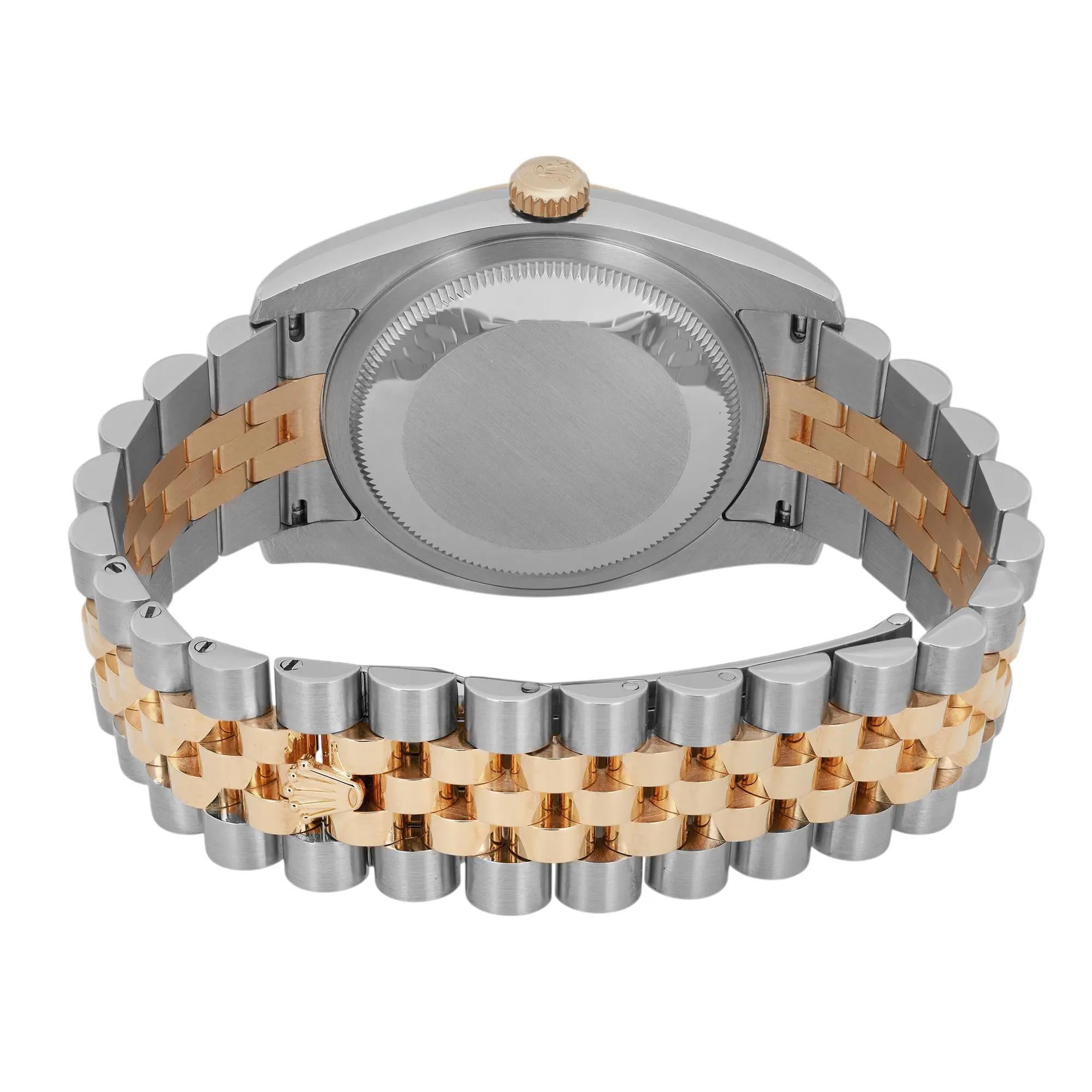 Rolex Datejust 36 Oro giallo 18k Quadrante arabo cioccolato 116233 in vendita 6