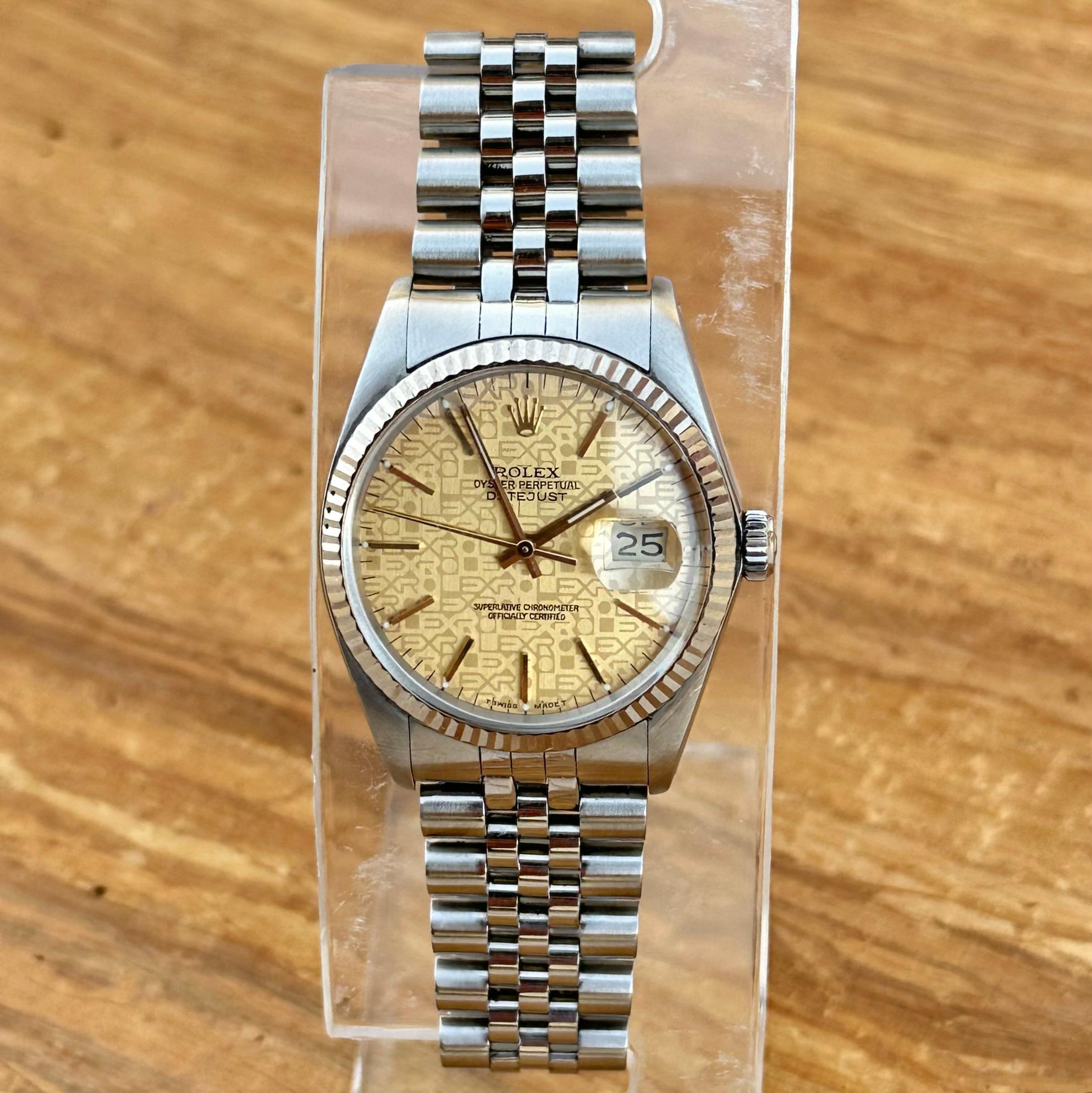 Rolex Datejust 36 36mm Ref 16014 Rare Jubilee dial anniversary dial Watch For Sale 8