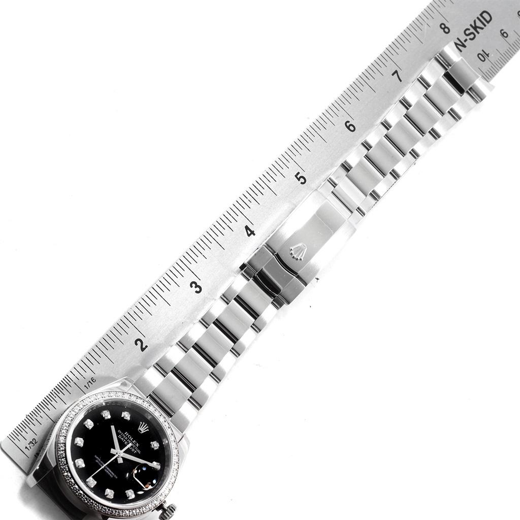 Rolex Datejust 36 Black Diamond Dial Bezel Unisex Watch 116244 Box Card 6