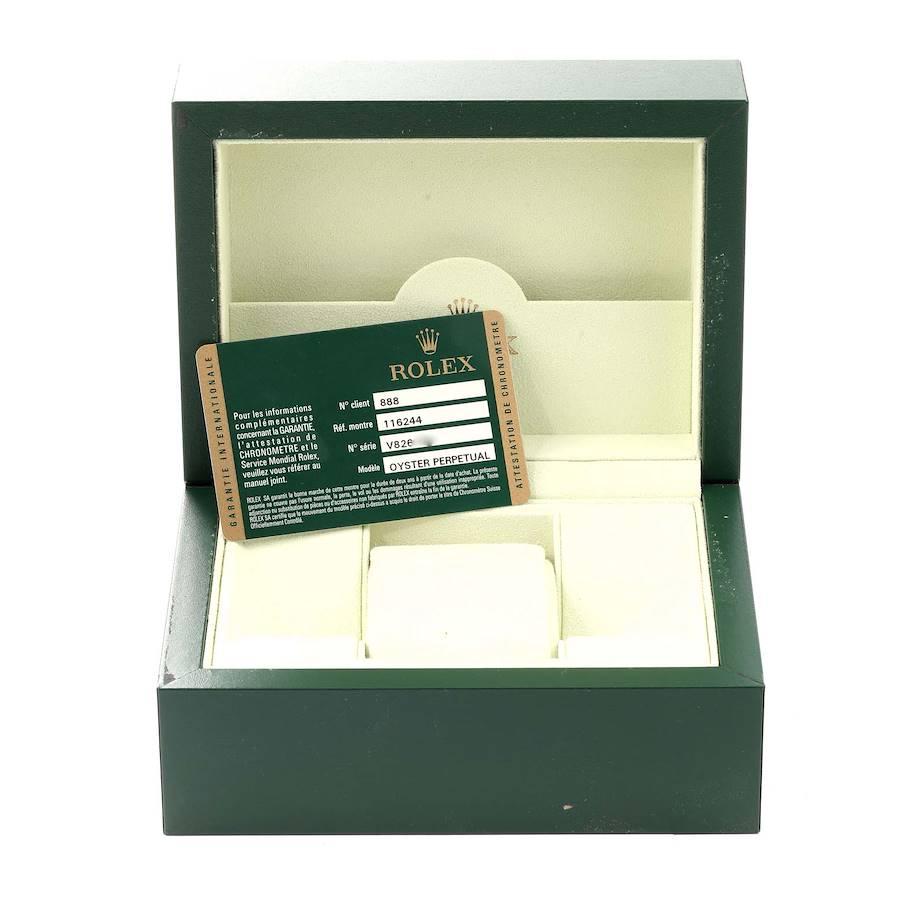 Rolex Datejust 36 Quadrante Nero Diamante Lunetta Orologio Unisex 116244 Scheda Scatola in vendita 9