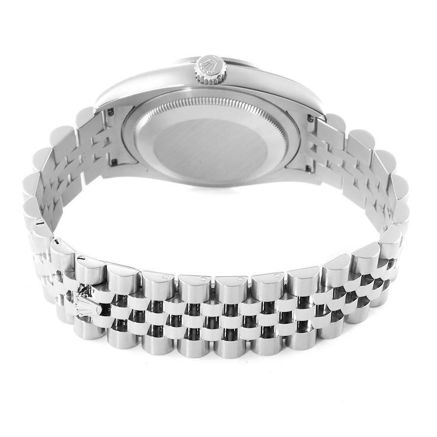Rolex Datejust 36 Quadrante Nero Diamante Lunetta Orologio Unisex 116244 Scheda Scatola in vendita 6
