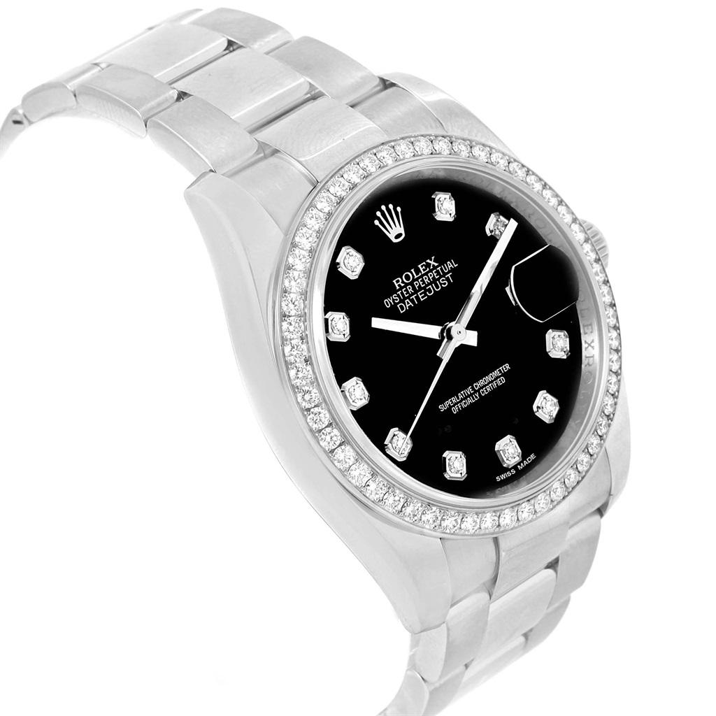 Rolex Datejust 36 Black Diamond Dial Bezel Unisex Watch 116244 3