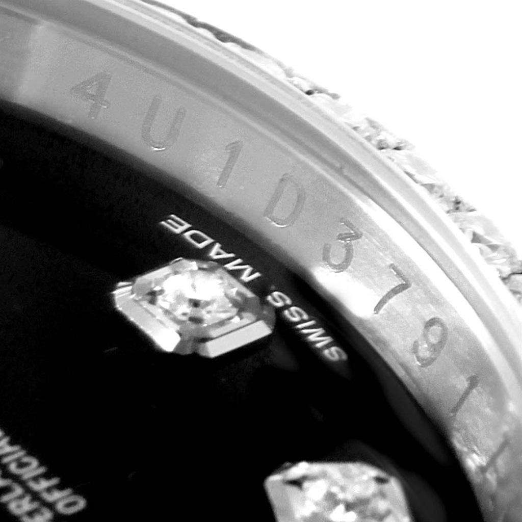Rolex Datejust 36 Black Diamond Dial Bezel Unisex Watch 116244 5