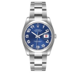 Rolex Montre Datejust 36 avec cadran concentrique bleu et bracelet Oyster 116200 Boîte Card