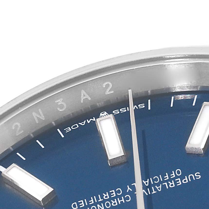 Men's Rolex Datejust 36 Blue Dial Domed Bezel Steel Mens Watch 126200 Box Card