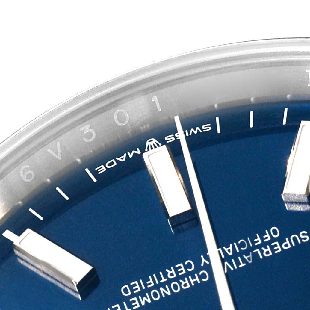 Rolex Datejust 36 Blue Dial Domed Bezel Steel Mens Watch 126200 Card For Sale 2