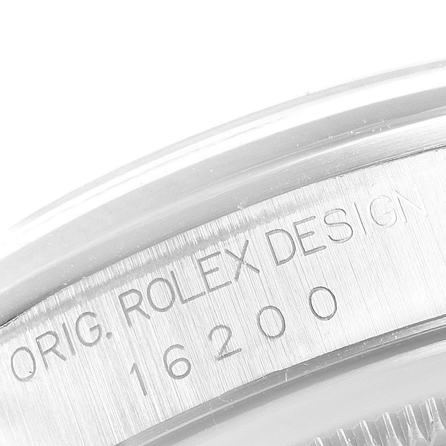 Rolex Datejust Blue Dial Oyster Bracelet Steel Men's Watch 16200 For Sale 4