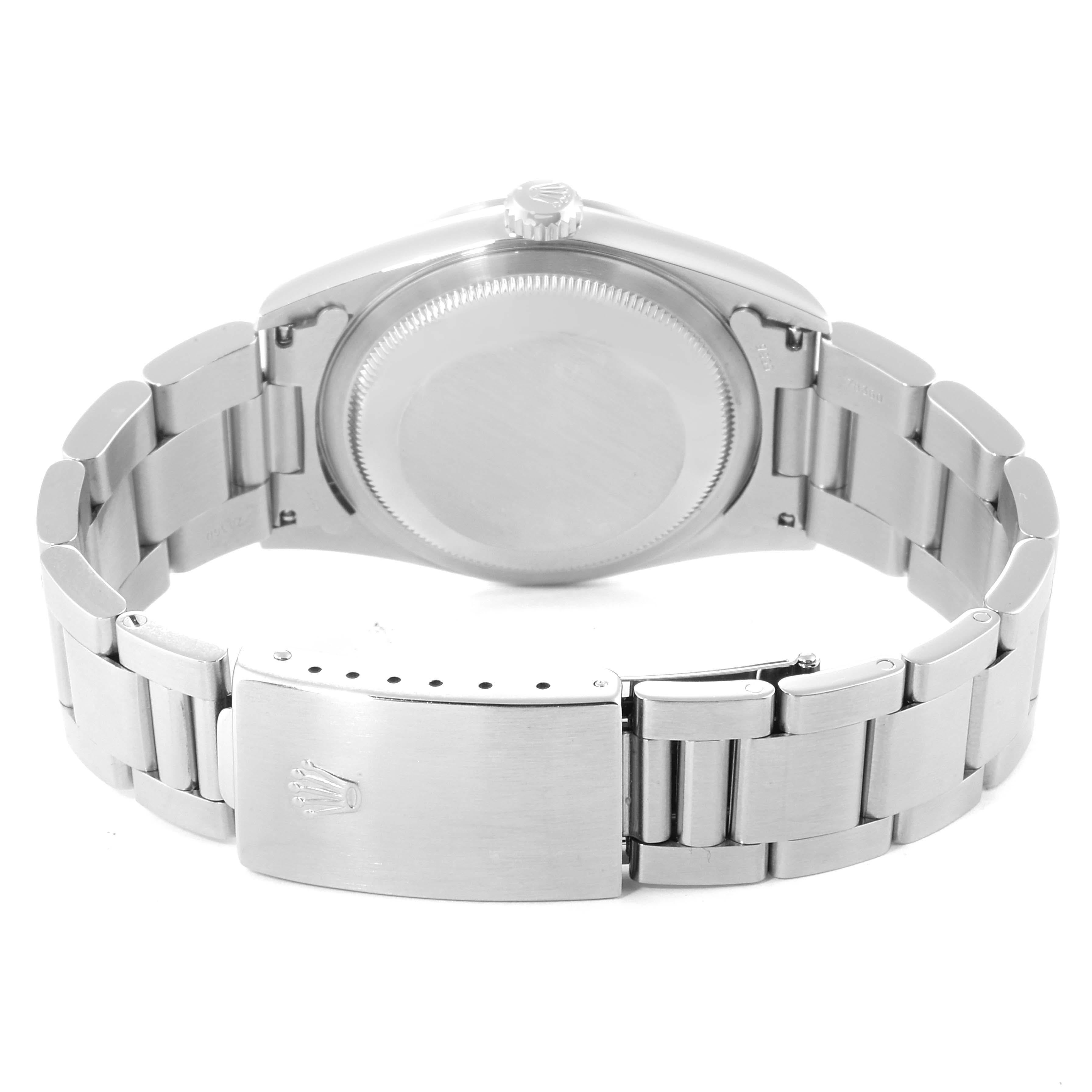 Rolex Datejust Blue Dial Oyster Bracelet Steel Men's Watch 16200 For Sale 6
