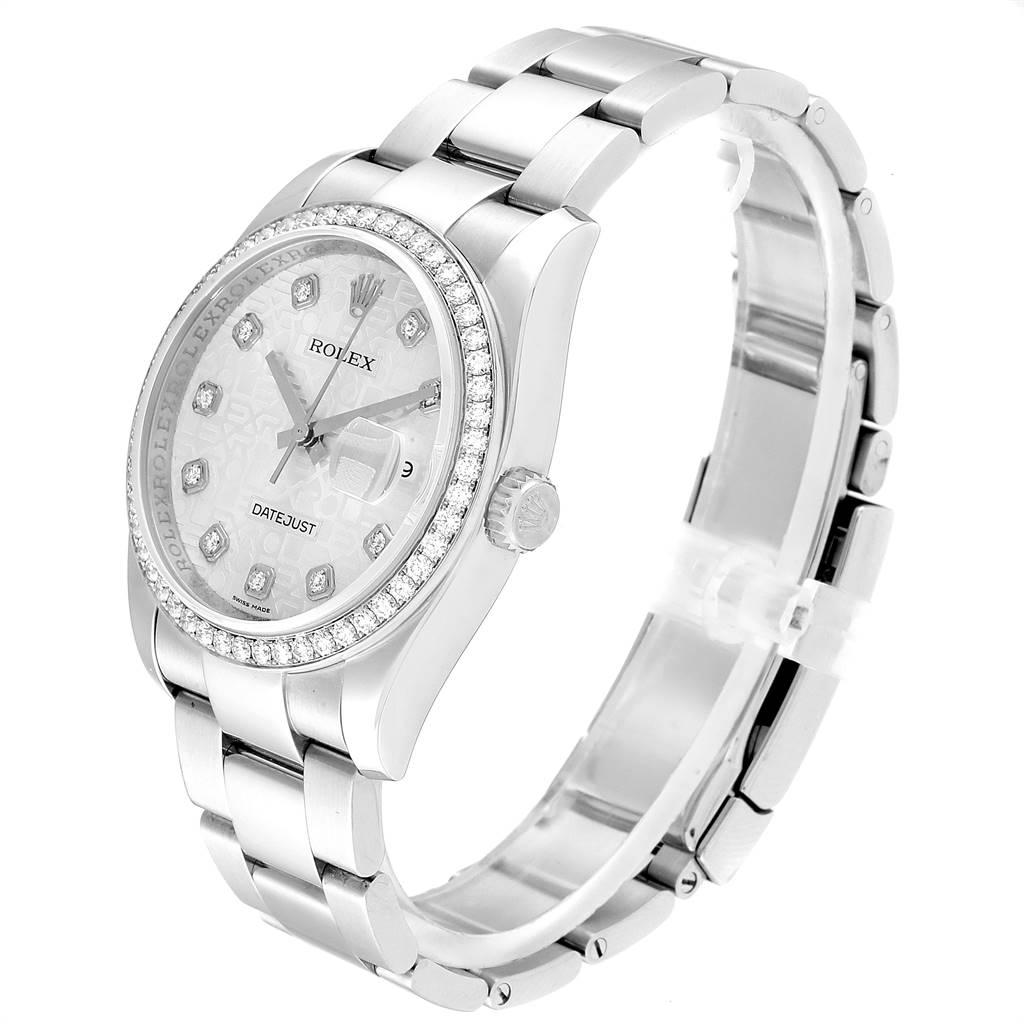 Men's Rolex Datejust 36 Blue Diamond Dial Bezel Unisex Watch 116244