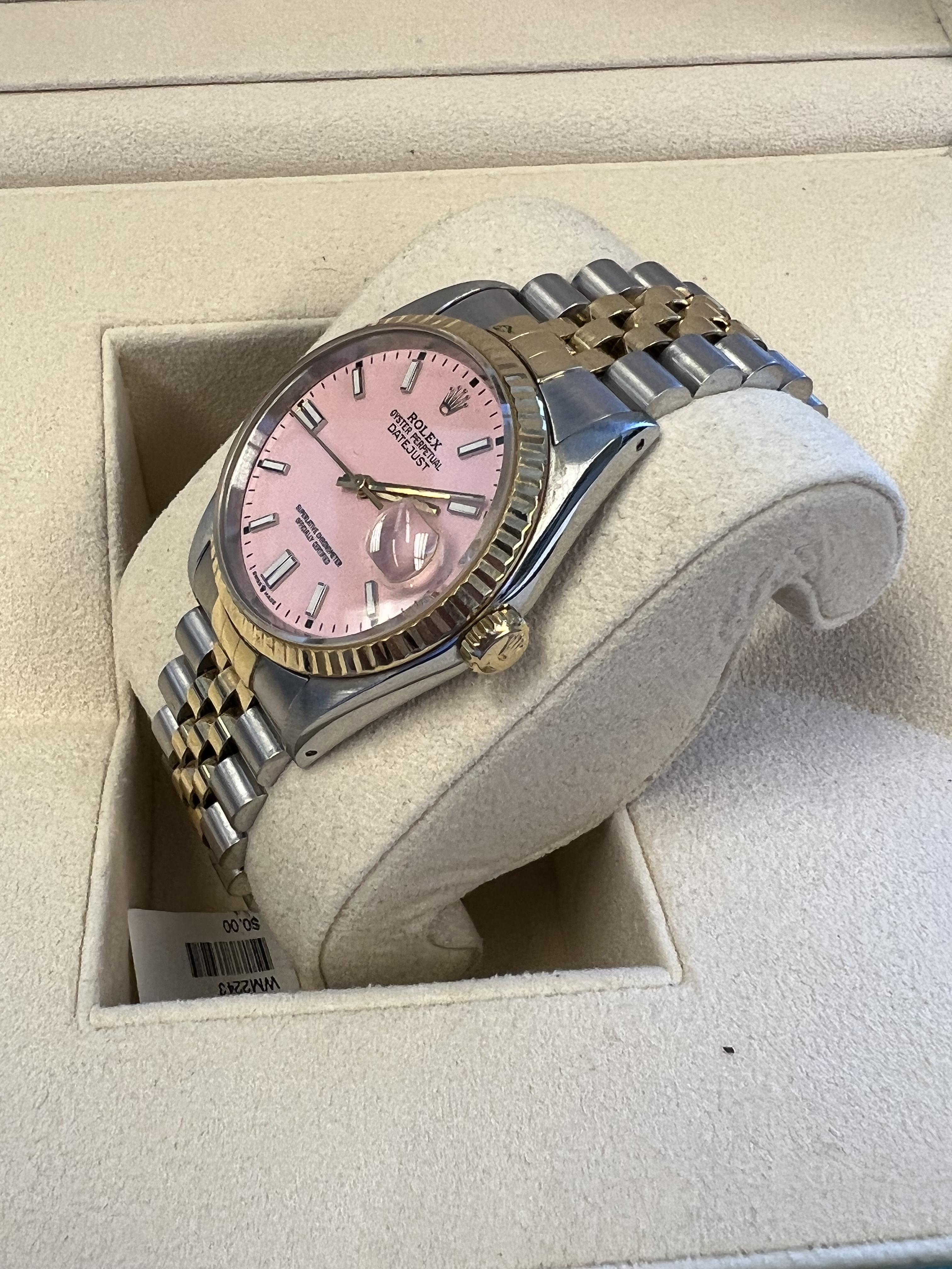 Contemporary Rolex Datejust 36 Custom Pink Dial