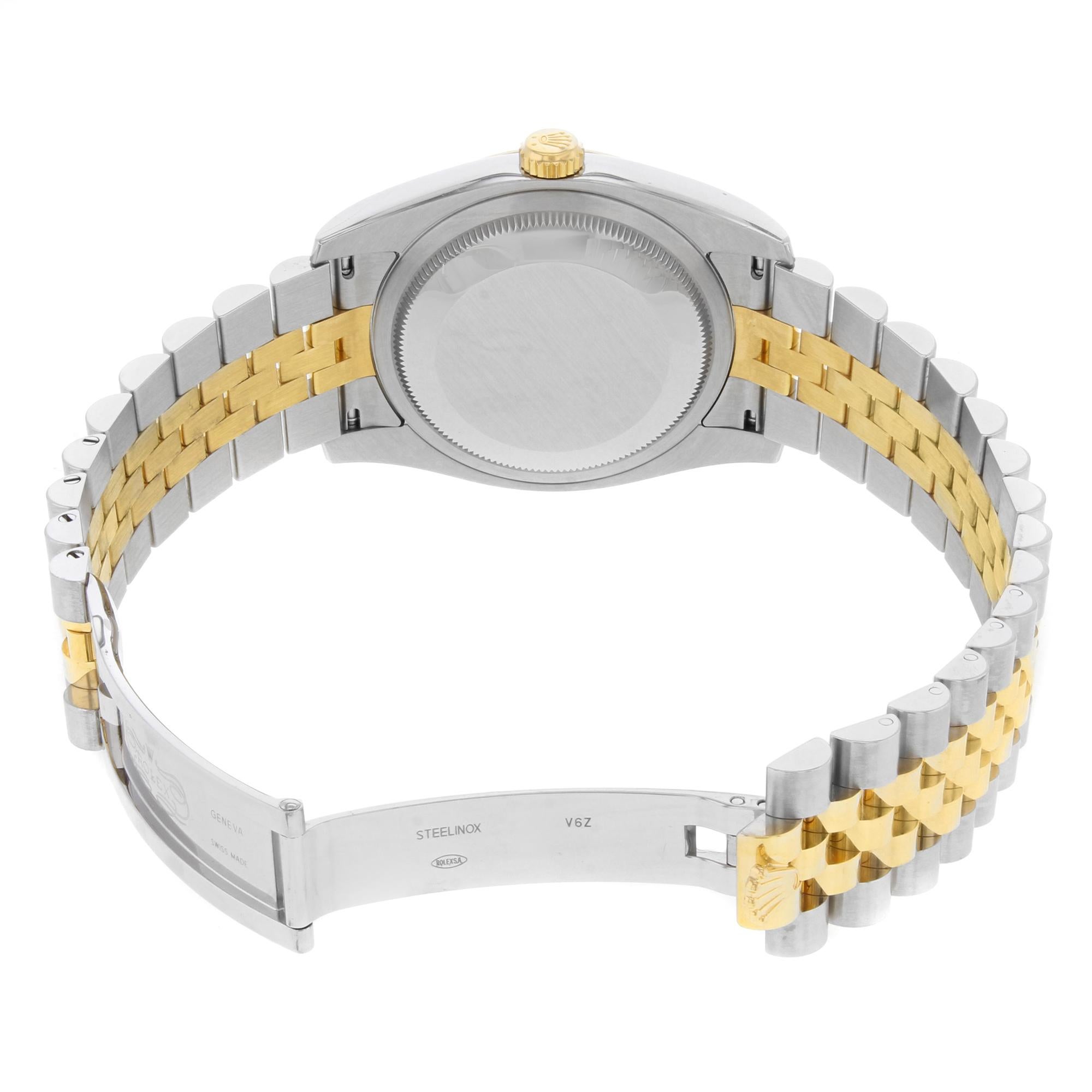 Rolex Datejust 36 Diamond Steel & 18K Yellow Gold Automatic Watch 116233 In Excellent Condition For Sale In New York, NY
