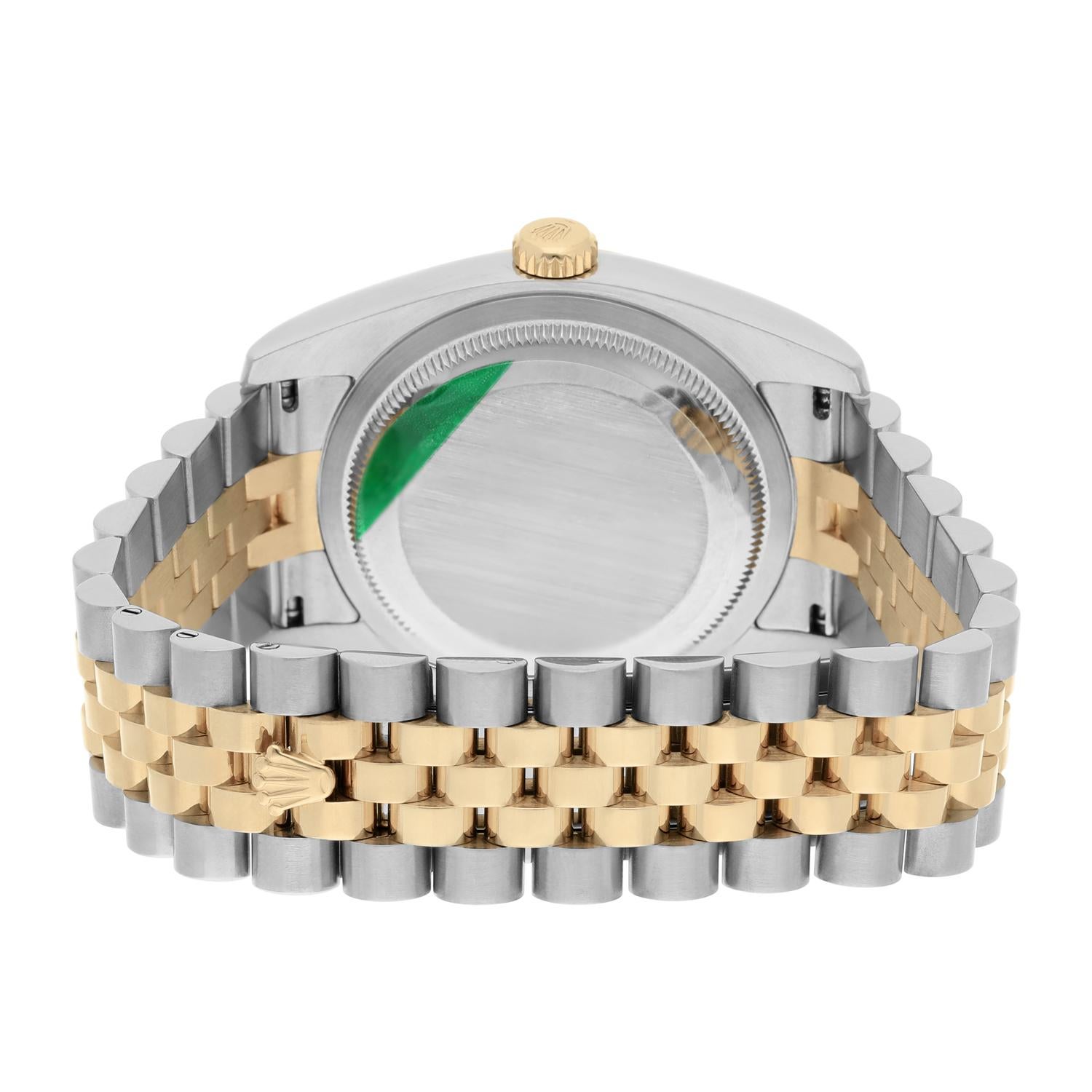 Rolex Datejust 36 Gold & Steel 116233 Champagne Diamond Dial Jubilee Watch B/P For Sale 3