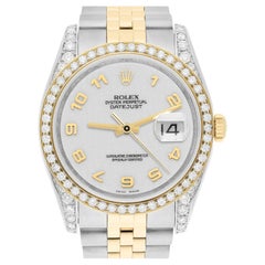 Rolex Datejust 36 Or/Acier 116233 Cadran logo Off-White Bracelet Jubilé Diamants