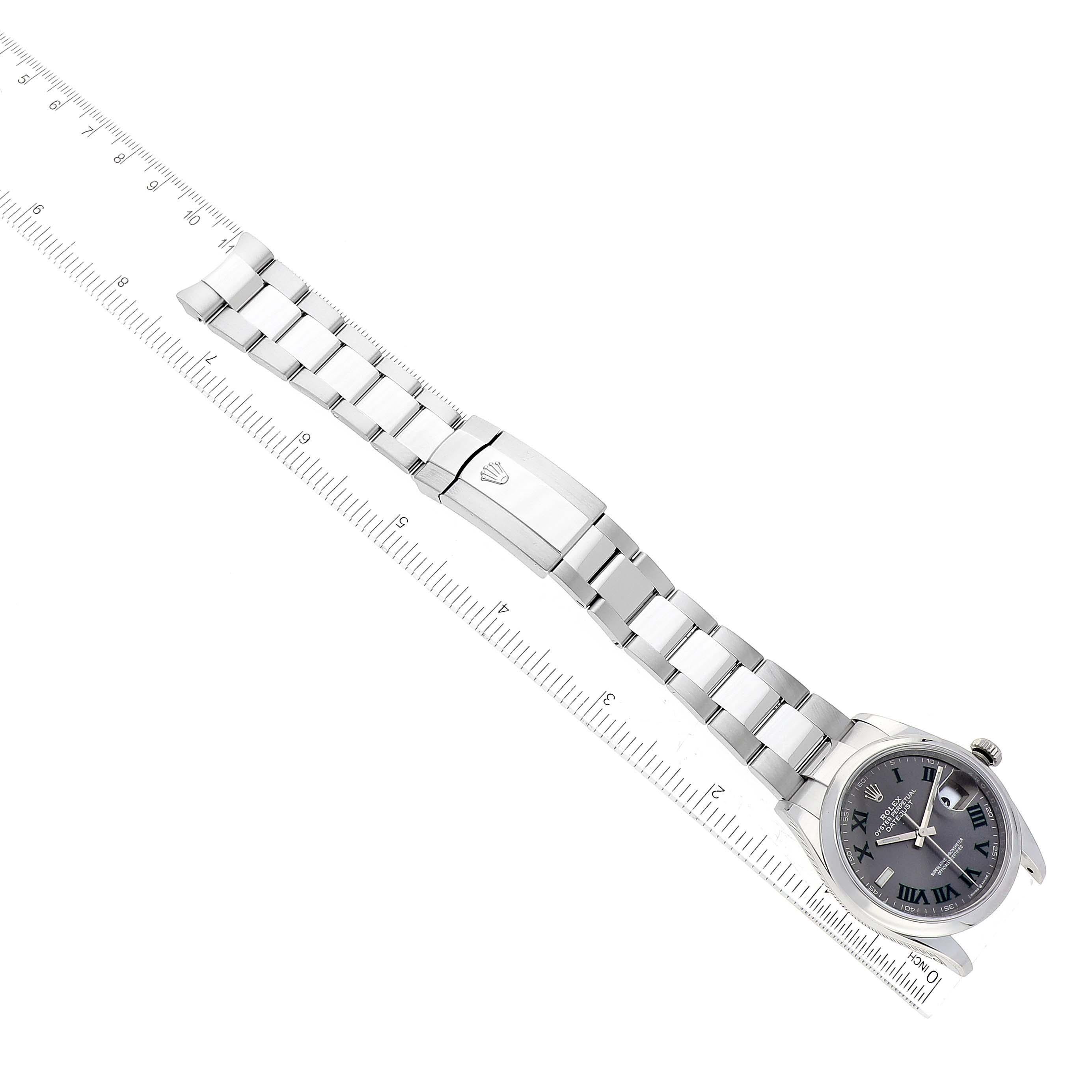 Rolex Datejust 36 Grey Green Wimbledon Dial Steel Mens Watch 126200 For Sale 4