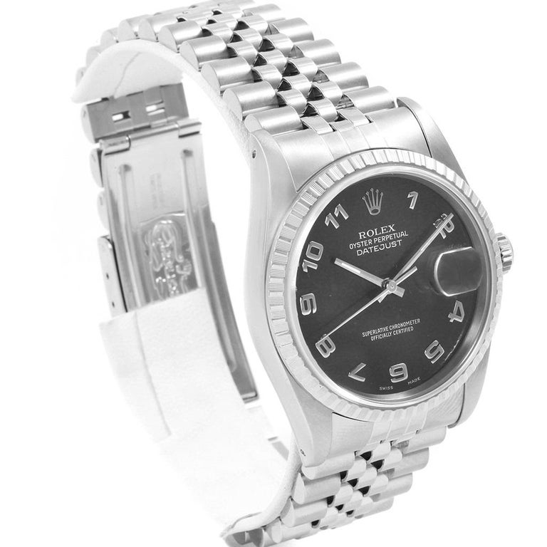 Rolex Datejust 36 Grey Tapestry Dial Steel Men's Watch ...