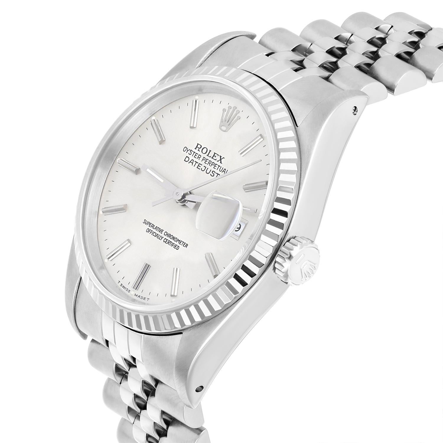 rolex datejust silver dial 36mm