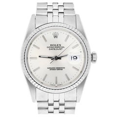 Rolex Montre Datejust 36 mm en acier inoxydable 16234 avec cadran en argent, Jubilee vers 1991