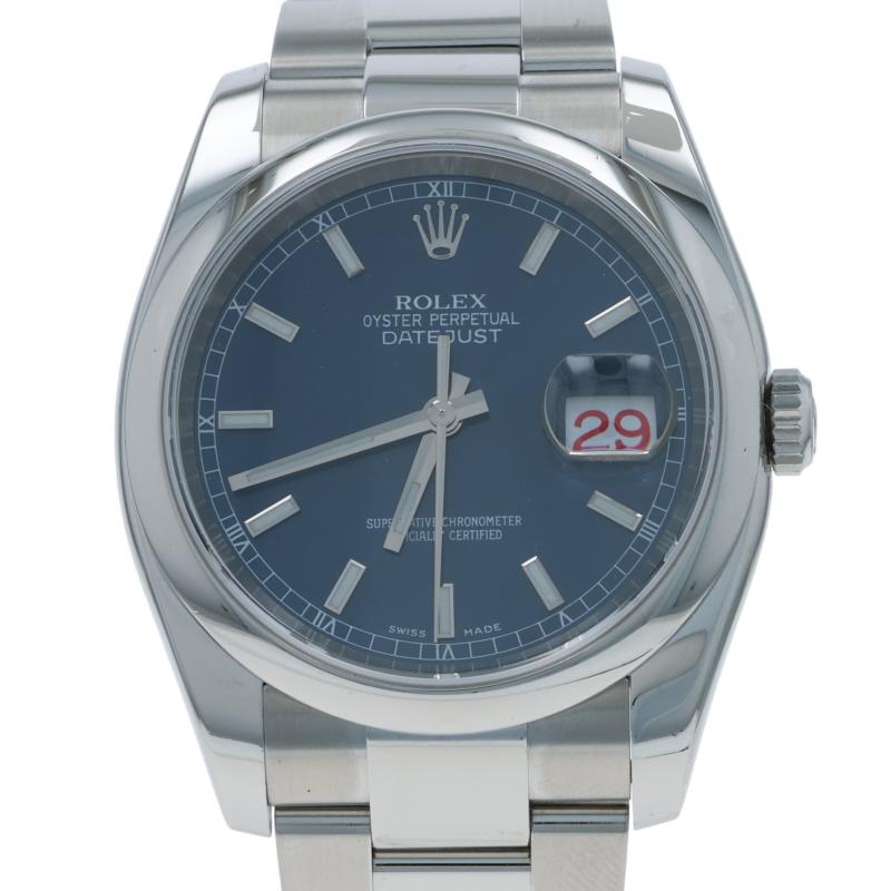 Uomo Rolex Datejust 36 Orologio da uomo automatico in acciaio inossidabile 116200 in vendita